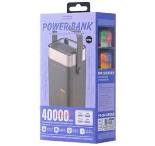 Повербанк Remax RPP-596 40000mAh 2USB 2Type-C 20W+22.5W QC PD сірий 7686523454 фото